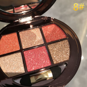 Phấn Mắt Màu Đất Sét Lấp Lánh 6 Màu Wei Ni Xiao Xiong Phấn Mắt Màu Cam Lấp Lánh Mịn Màng Dễ Thoa Làm Đẹp Mắt