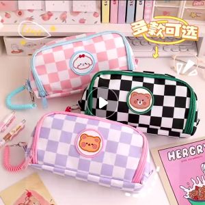 Tempat Pensil Terbaru Pencil Case Box Kado Ultah Anak Organizer Box Pencil Korea Premium Import Tempat Pensil Polos Lucu Warna Kotak Kotak