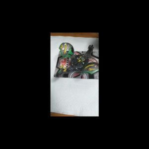 Bakugan: Gundalian Invader- Bakugan Translucent Dharak W/ Silver + Deluxe Airkor Gear - Rare (cũ-chính hãng)