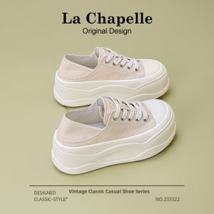 La Chapelle | Dual-Wear Canvas Summer Easy On Slip-On Thick Sole Increasing Womens Shoes