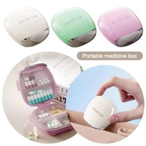 1pc Mini Medicine Box Travel Personal Jewelry Storage Box Earring Ring Necklace Storage for Home Use and Travel Organization