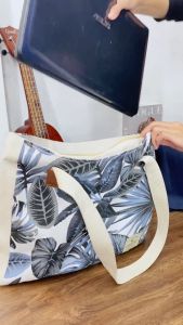 Tote Bag Kanvas Resleting Tas Totebag Canvas Untuk Kuliah Belanja Seminar Souvenir Bisa Custom Sablon