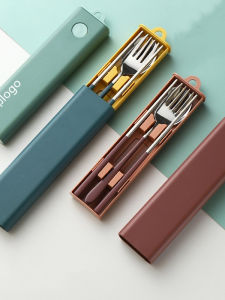 Portable 304 Stainless Steel Korean Style Cutlery Set Food Grade Three Piece Set Student Soup Spoon Home Gift Set Dining Utensils