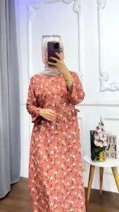 PROMO Midi DRESS MIRANDA Motif Bunga Premium Daster Terbaru