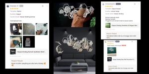 Dekorasi Ruangan dengan Motif Daun Janda Bolong