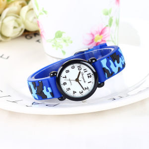 Đồng hồ trẻ em ngụy trang chống nước cho bé trai Trường tiểu học Đồng hồ điện tử kỹ thuật số hợp thời trang có dây đeo silicon