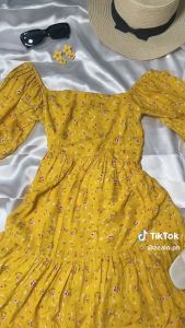 ZEALO Kristy Puff Sleeves Smocked Back Scarlett Floral Dress