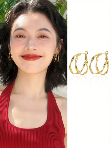 Trendy Minimalist Double-layer Earrings Silver 925 Pin