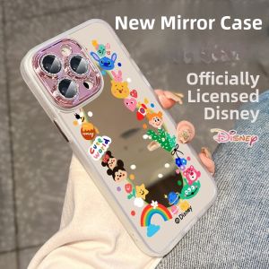 Pazo Brand iPhone Case with Mirror Full Cover Silicone Protective Shell for Apple 16Promax 17 15Pro 14Plus Strawberry Bear Air