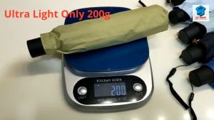 Ultra Light Automatic Umbrella weighing only 200g for both Rain and Shine