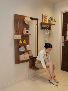DONGMU | Multifunctional Folding Dressing Mirror Bench