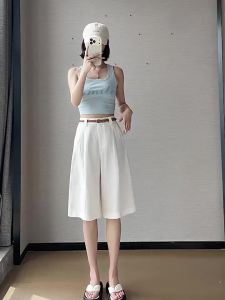 La Chapelle | Quần Short Lụa Tencel Nữ Form Rộng Cao Waist