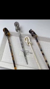 F4 Jepit Rambut Sanggul Tusuk Konde New Design Hair Bun Chopstick Acetate Hairpin TKSA006