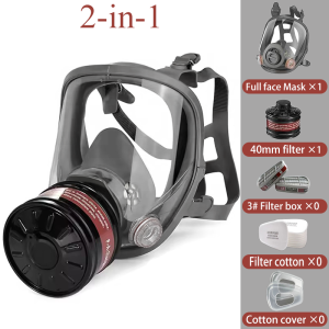 Gas Masks Survival Nuclear and Chemical Full Face Gas Mask with Activated Carbon Filter