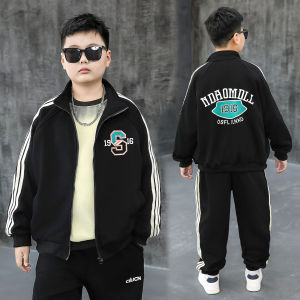 plus Size Boys Jacket Spring New Style Loose Casual Windbreaker Teenage Anti-bacterial Breathable Hooded Polyester Fiber