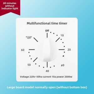 Time Timer Switch Controller Mechanical Countdown Automatic Power off 86 Type Water Pump Timer Socket Panel