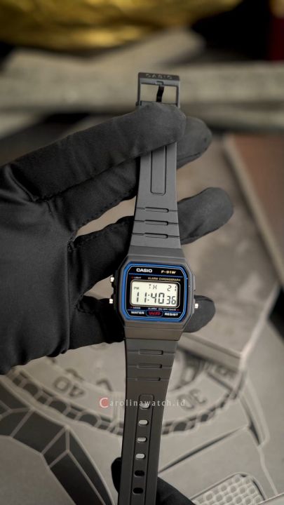 Jam Tangan Pria Casio General F-91W-1D Quartz Watch Digital Dial