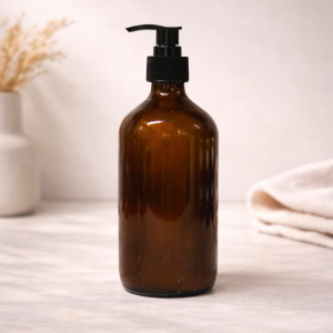 SAMTING PH 500ML Amber Glass Bottle with pump Soap Dispenser