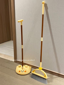 Cute Broom Set Durable Hair-Free Dustpan Combination for Home Floor Cleaning Lightweight Portable Sweeping Tools Household Essential