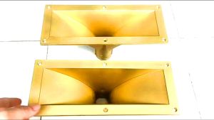 Họng loa tép kèn màu đồng kích thước 11X28 cm