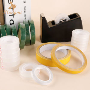 Floral Special Super Sticky Small Tape Transparent Tape Double-Sided Adhesive Green Tape DIY Handmade Material Flower Shop Supplies Auxiliary Materials
