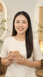 Cốc gỗ khuyết tán tinh dàu họa tiết lá phong Cốc gô khuyêt tán tinh dầu