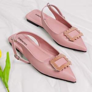 BELLEZA Dunkenstock KATYA Sepatu Sandal Wanita Flatshoes 1cm Tidak Licin Flat Shoes untuk Kerja Kantoran Kuliah Casual Bellezza Kekinian Premium Terbaru Shoes Mall Official Store