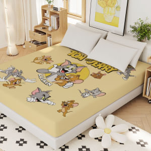 Full Enclosure Cat And Mouse Bed Canopy Single Piece Anti-Slip Protection Bedding Cover Quilt Dust Cover Skin Friendly Digital Printing