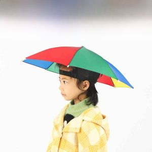 Umbrella Style Childrens Sun Hat Fishing Cap Rainproof UV Protection Headwear Portable Kids Sunshade Umbrella Casual Summer Hat