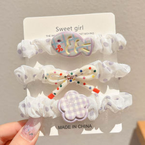 NING ZHOU | Dotted Flowers Bow Kids Hair Ties
