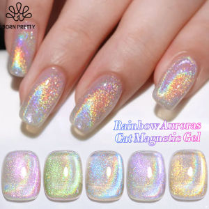 BORN PRETTY 10ml Rainbow Auroras Cat Eye Gel Nail Art Polish Shining Like A Fairy Tale Soak Off UV Gel Nail Art Varnish