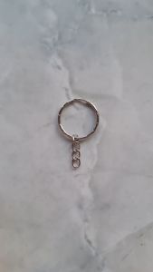 GANTUNGAN KUNCI RANTAI SILVER RING GANCI GELOMBANG 1 BUNGKUS GANCI RING GEPENG BERGERIGI