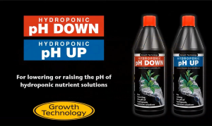 Growth Technology Hydroponic pH UP 1 Liter - Potassium Hydroxide (KOH) 25% - pH Control Solution for Hydroponic Systems
