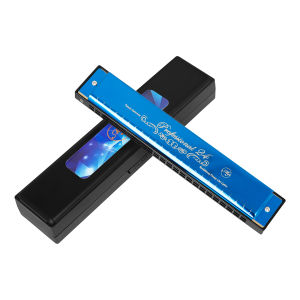 IRIN | 24 Holes C Tremolo Harmonica Woodwind Instruments Pure Balanced Tone Professional Harmonica for Beginner Learning Daily Practice