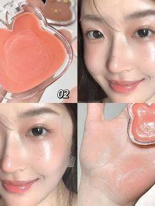 กันน้ำ แป้งฝุ่นไล่สีแก้มแบบไฮไลท์น้ำตาลส้ม กันน้ำ กันเหงื่อ ความชุ่มชื้นที่ดูดซับได้ สีสันสดใส เปล่งแสง อุปกรณ์สำหรับแต่งหน้า