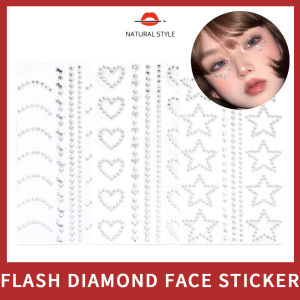 【Natural style】Five-Pointed Star Diamond Eye Makeup Accessories for the Face Love Heart Sparkling Diamonds on the Face Star Mountain Root Diamond