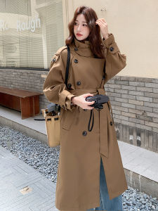 YINLUOYA | Elegant Korean Style Womens Long Coat Autumn Fashion Loose Slimming British Style Meticulousness Large Coat Commute