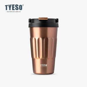 TYESO | Bình Giữ Nhiệt Chân Không Bằng Thép Không Gỉ Tyeso 500ml Kiểu Cổ Điển Cốc Cà Phê Di Động Bình Giữ Nhiệt Cầm Tay Tiện Lợi Cho Việc Di Chuyển.
