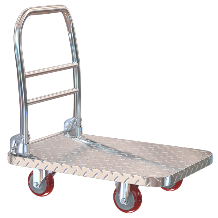 Stainless Steel Flatbed Trailer Trolley Truck Trolley Truck Folding ...