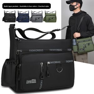 2024 New Mens Large Capacity Casual Crossbody Bag Waterproof Single Shoulder Travel Business Bag Durable Outdoor Backpack