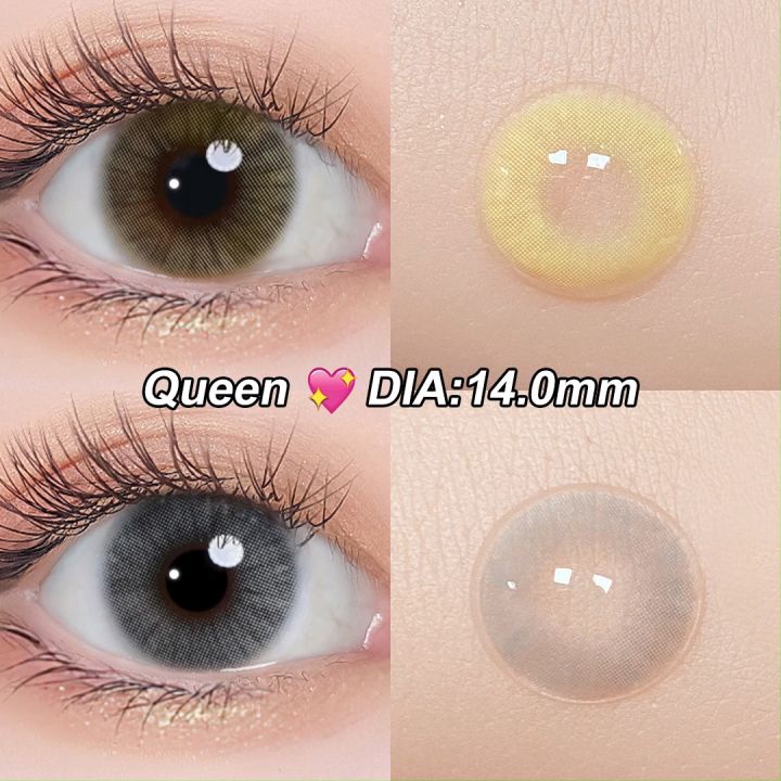 【0.00~-6.00 Power】 Magister Contact Lenses with Power 14.0MM OMG 1Pair Contact Lens Sparkle Look Without Ring 6 Months