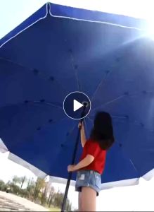2.1M Big Umbrella Garden Patio Umbrella Parasol UV Sun Shade Beach Canopy Outdoor Retractable Umbrella