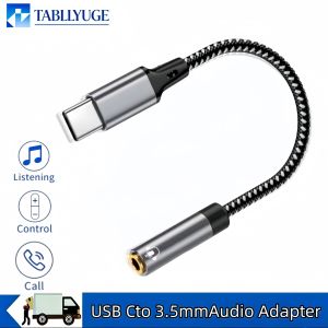 USB C To 3.5mm Female Headphone Jack Adapter Type C Aux Audio Cable Adapter For Samsung Galaxy Huawei Xiaomi iPad Pro Cell Phone