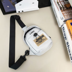 Mens Crossbody Bag Portable Mini Mobile Phone Bag Trendy Brand Chest Bag Mens Small Bag Sports One-Shoulder Messenger Bag Small Backpack