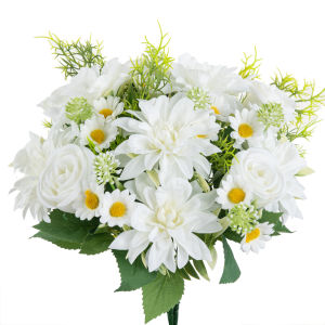 Artificial Flowers High Quality Silk dahlia Rose Festival Wreath Home Room Floral Arrangement Decoration Wedding arch diy gift