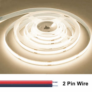DC12V/24V 5mm PCB COB LED Strip 320/400/480LEDs 1m-5m High Density Dimming Flexible Tape for TV Backlight Bedroom Decor Lighting
