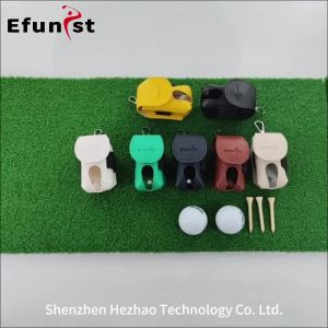 Golf Small Waist Bag Efunist Magnetic Closing Pu Golf Ball Storage Bag With 3 Pcs 54 MmTees And Portable Clip Hold Double Balls