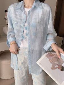 เสื้อเชิ้ตคอปกพับแขนยาวหลวมๆ สไตล์ฤดูร้อนปี 2025 เสื้อเชิ้ตผู้หญิงทรงเข้ารูปสไตล์ยูนิเซ็กซ์