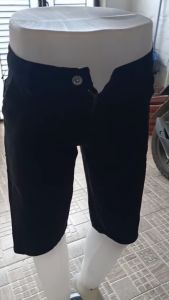 Celana Jeans Pendek Hitam Pria Dewasa Standard Reguler Model Terbaru 2023 / Jins Jens Jean Cowok Cowo 3/4 Standart Standar / Warna Biru Muda Tua Navy Blue Polos Jumbo Big Size Besar