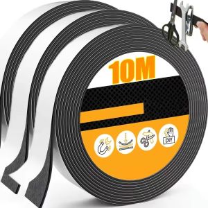 10เมตรแผ่นแม่เหล็กยืดหยุ่นเทปแม่เหล็กมีกาวในตัวยาว10เมตรแม่เหล็กติดตู้เย็นไวท์บอร์ดกาวสำรองงานฝีมือแบบ DIY